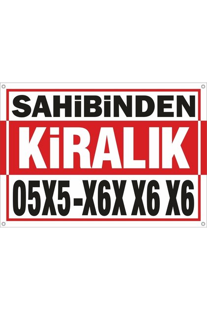 Dijital Sahibinden Kiralık Branda- Afiş- Pankart 70x100cm