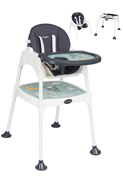 Baby Home Mizzy 3 In1 Çalışma Masalı Ve Minderli Mama Sandalyesi