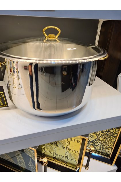 19 Lt Pot with Glass Lid