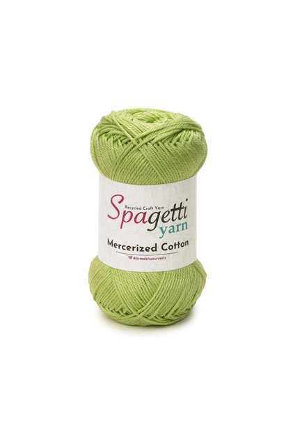 Mercerized Cotton Pistachio Green Hand Knitting Yarn
