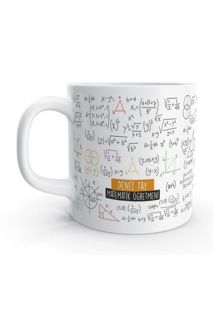 Matematik Öğretmeni Formül Tasarım Isim Yazılabilir Kupa Bardak