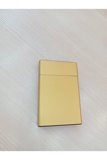 Ince Kısa Slim Gold Metal Sigara Kutusu