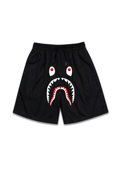 Bape Shark Baskılı Unisex Penye Şort