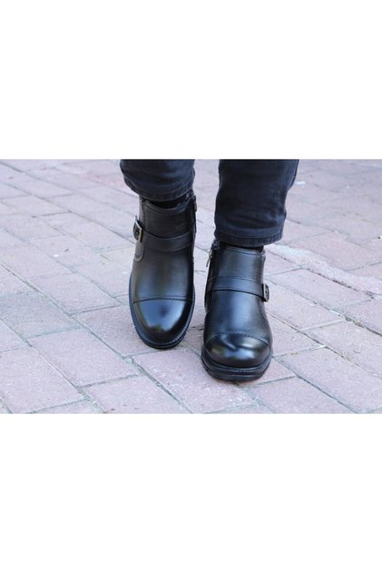 Yağlıoğlu 2622 Cold-Proof Genuine Leather Fur Thermal Daily Men's Boots