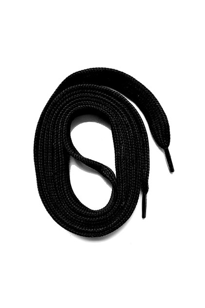 Black Flat Lace-Up Shoes - 100 Cm (2PCS)