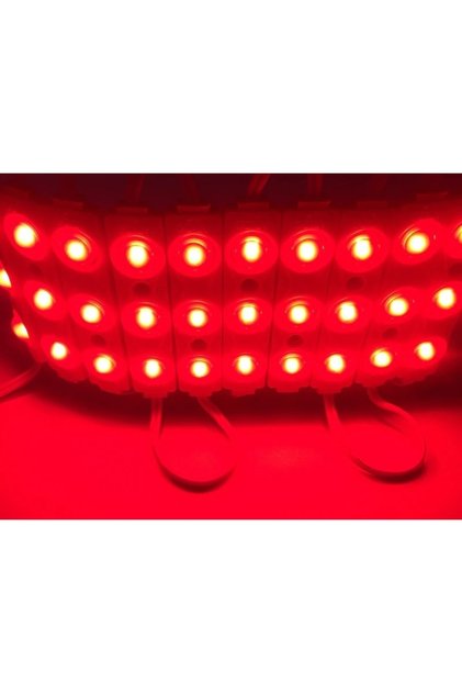 3’ Lü Mercek Modül Led – 1.5 Watt – 12 Volt – Smd 2835 – Kırmızı - 10 Adet