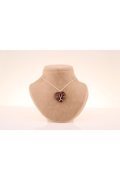 Certified (Stones) Natural Stone Necklace-Agate (Silver Chain Included) M110