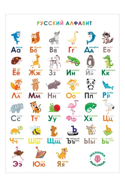 Rus Alfabesi Posteri Çerçevesiz Azbuka Rusça 48x68 Cm Oyuncak