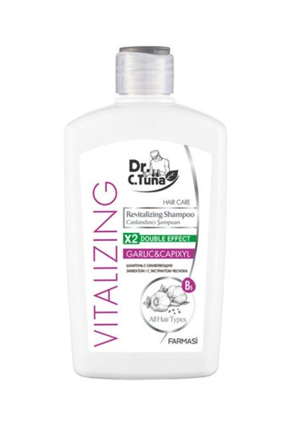Dr. C. Tuna Vitalizing Garlic Shampoo with Revitalizing Effect for All Hair - 500 ml