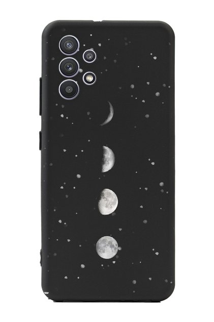Samsung A32 Full Moon Design Black Premium Phone Case