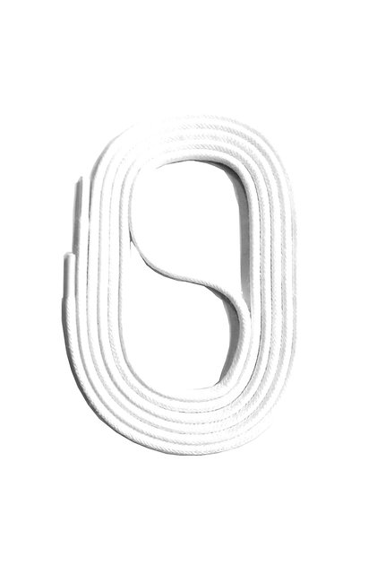 120 Cm Round White Shoelaces - 2PCS
