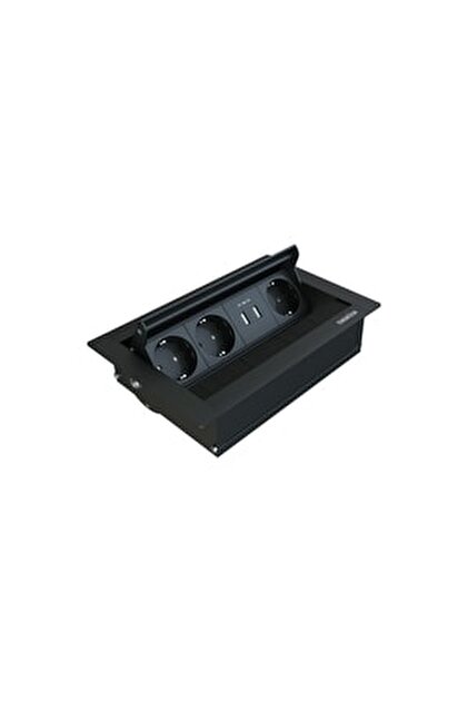 metalline ® Klip-line Bas-aç Priz Sistemi Usb-a / Usb-c - Siyah