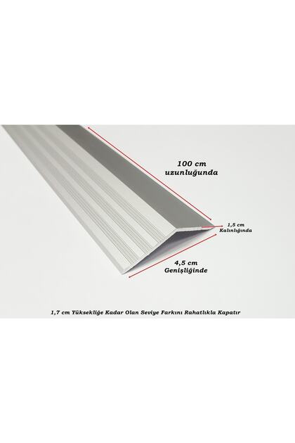 Aluminijumski profil za prag vrata, visina razmaka, profil za prag vrata, siva boja, 100 cm