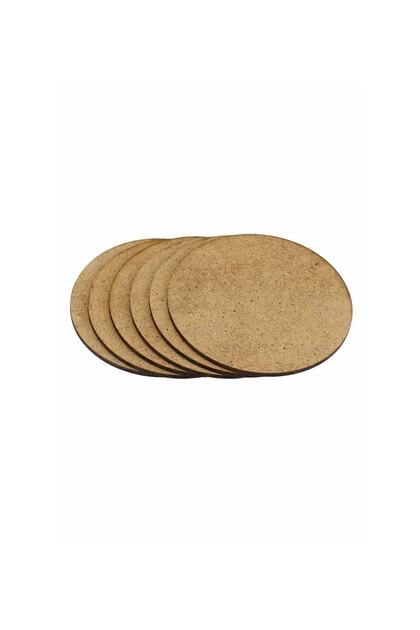 Supla Sheet 6 Pieces 3 Mm Raw MDF 20 Cm Diameter Round Under-Serve Supla