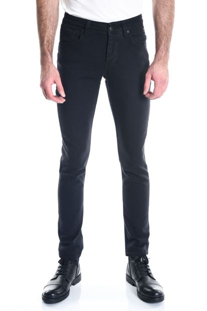 LTC Jeans Siyah Sade Fitilli Örme Erkek Kot Pantolon - 1