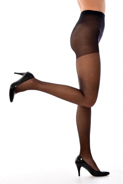 Women's 2-Piece Shiny Thin 15 Den Pantyhose 500-black