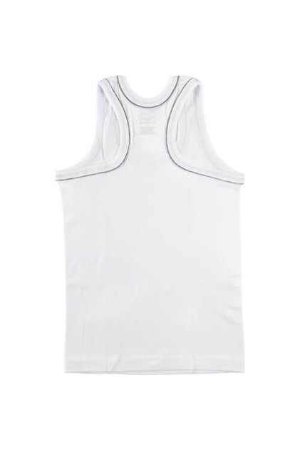 12 Pieces White Color Ribbed Children's Athlete Undershirt