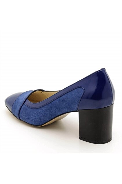 İriadam Kadın Mavi Büyük Numara Topuklu Ayakkabı - 3