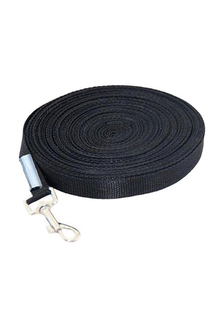 Steel Pressed 15 Meters Dog Garden Tethering Leash Lead Strap Black
