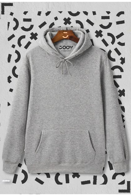Unisex Plain Basic Hooded Sweatshirt Hoodie