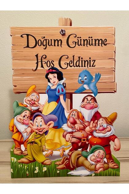 Pamuk Prenses Masaüstü Ayaklı Karşılama Panosu