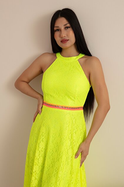 PULLIMM Neon 13117 Lace Dress- Trendyol PULLIMM Neon 13117 Lace Dress- Trendyol