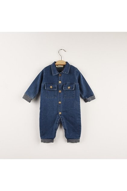 Double Pocket Denim Overalls