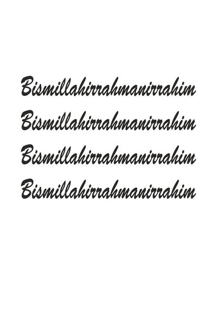 Bismillahirrahmanirrahim Basmala Door Handle Sticker 8 Pieces S