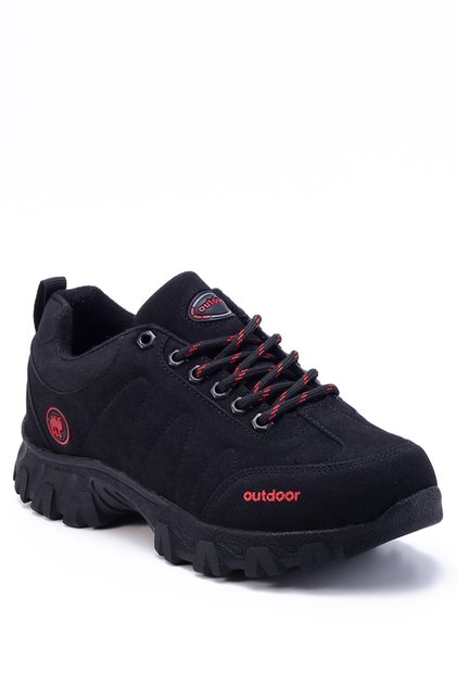 Black Winter Durable Lace-Up Unisex Outdoor Boots 4054
