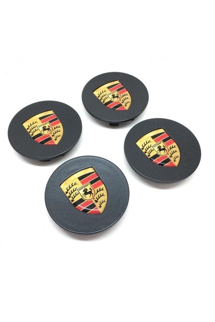 Porsche Geçme Jant Göbeği Siyah 4 Lü 62/77mm