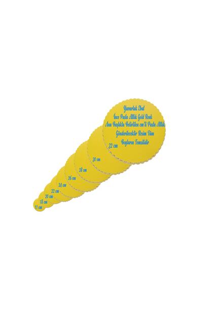 Pasta Altlık Gold Ince 20 Cm 4 Kişilik Pastaya Uygun 1 Adet