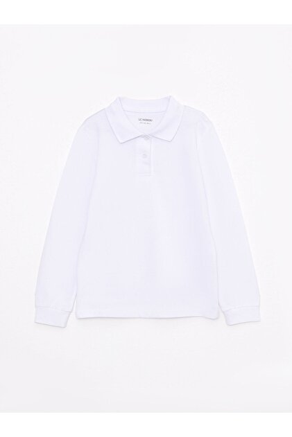 LC Waikiki Polo Neck Basic Long Sleeve Girl's T-Shirt- Trendyol