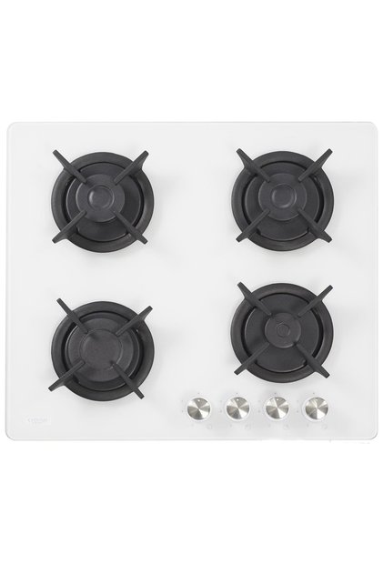 W 848 Ct Eı 4 Gözü Gazlı Beyaz Cam Setüstü Ocak
