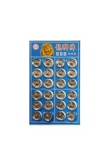 Çıtçıt Dügme Gümüş Renk 3no (14mm) 24 Adet