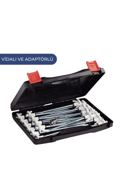 20'li Çadır Kazığı Vidalı Ve Adaptörlü