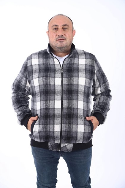 Large Size Stand Collar Sweat Lumberjack 22219-anthracite