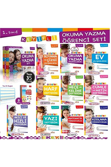 Kaliteli Eğitim Yayınları Key 1. Sınıf Keyifli Okuma Yazma Seti
