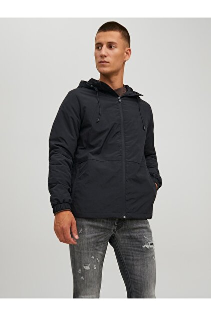nnnnn2  Jack & Jones Tamper Jacket Ln Erkek Siyah Mont 12215377-02