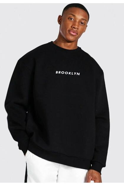 Black Brooklyn Oversize Sweatshirt
