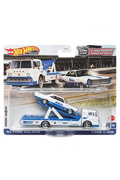 Hot Wheels ミニカー用トラック HOT WHEELS Team Transport Premium 65 Ford Galaxie C-800 - Fiyatı
