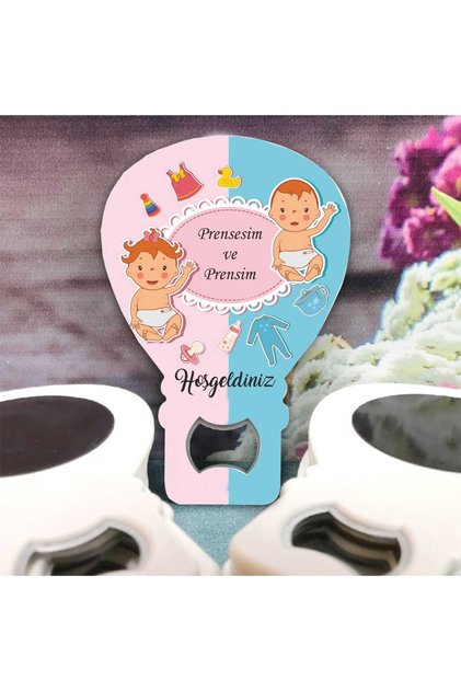 10 Twin Baby Balloon Opener Magnets