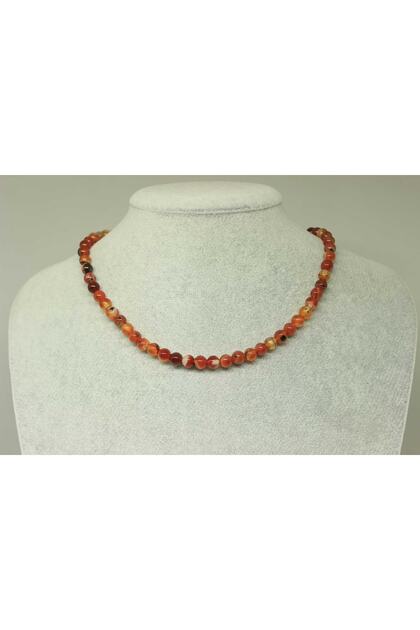 Akik Taşı 6mm Kolye (klipsli) (23660)