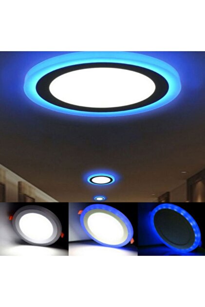 MASEL Dekoratif Üç Renkli Led Panel Led Panel Sıvaüstü 27cm Çaplı