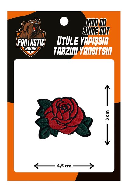 Pack of 10 Iron-on Woven Rigging Patch Patch Rose Model