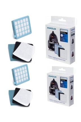 MisterVac Set Filtri Di Ricambio Per Philips PowerPro Compact FC8470/01 – Filtro Hepa, Schiuma, Scarico E Fine