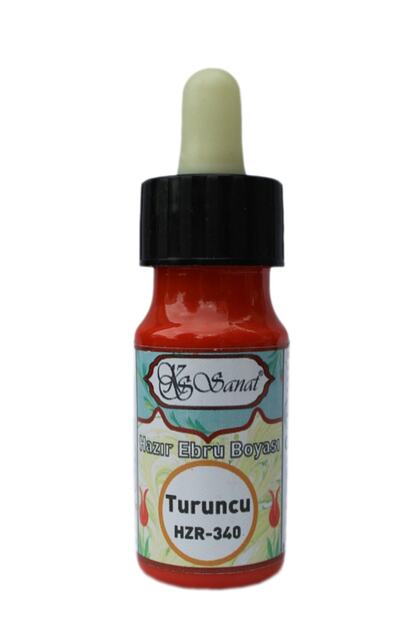 Ebru Boyası Turuncu Damlalıklı 30 Ml - Hzr - 340