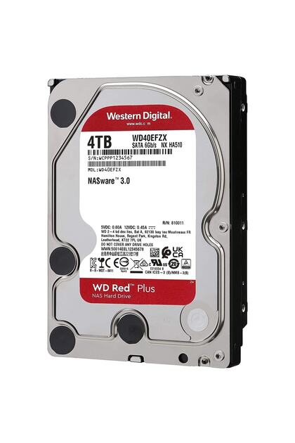 WD Red Plus 4tb 5400rpm 128mb Sata3 6gbit/sn Wd40efzx Nas Hdd