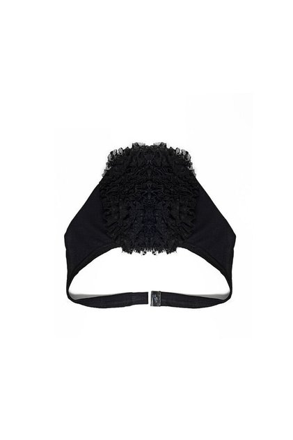 Black Seamless Frilly Non-Slip Bonnet 1stQuality Brand