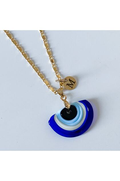 Murano Evil Eye (with letter) Necklace
