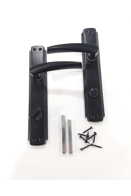Brawo Handle Opening from Inside to the Right Mirrored Matte Black (BATHROOM - WC) Door Handle (RIGHT)